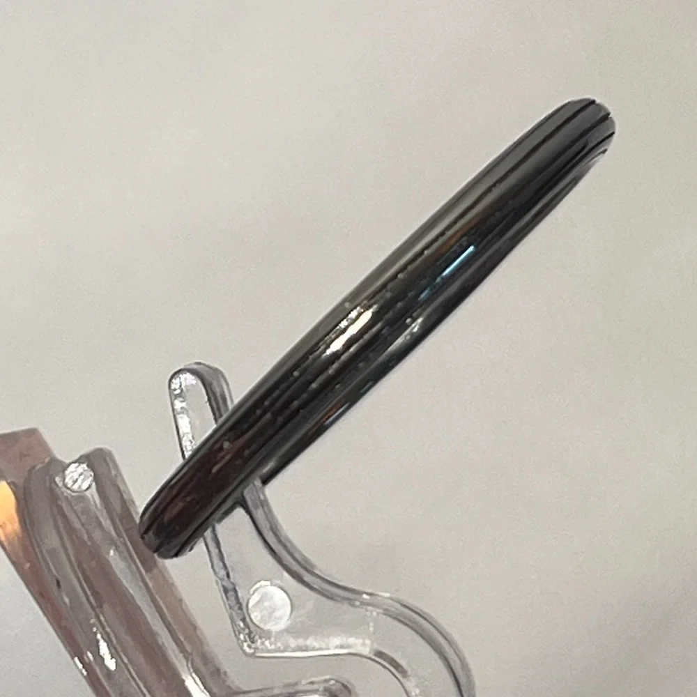 PANDORA Gunmetal Ring Band. Stackable. Size 56 or 7.5. Stamped. - Picture 6 of 7